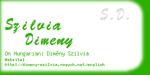 szilvia dimeny business card